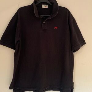 Perlis black cotton pique crawfish Crawdad polo shirt Sz XL